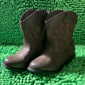 Little boys brown cowboy boots